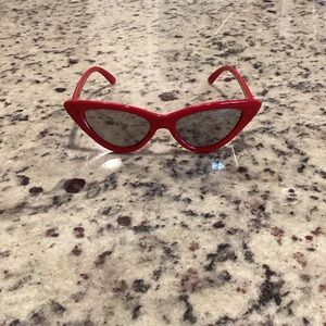 New York & Company Red Cat-Eye Sunglasses